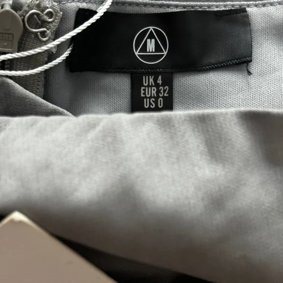 Missguided Lace Barbot Midi Dress - Gray Size 0 - Picture 10 of 13